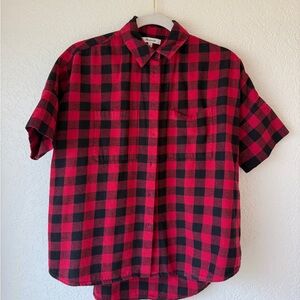 Madewell Red and Black Plaid Men's Shirt